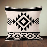 Aztec Style Beige Black Cushion Cover Pack of 4